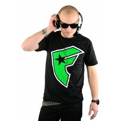 Famous Stars and Straps Boh Camp T-Shirt Black/Lime