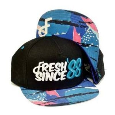 Flat Fitty 88 to Infinity Snapback Cap Black