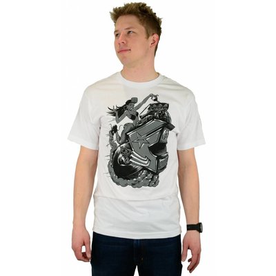 Famous Stars and Straps Hot Roddin T-Shirt White