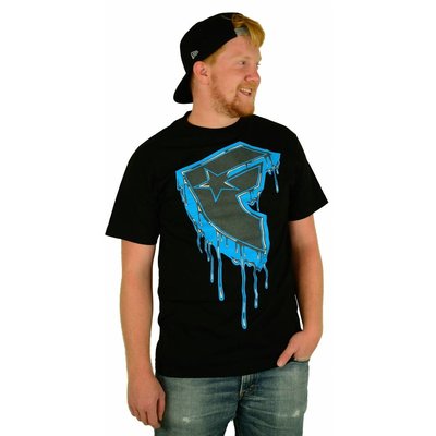 Famous Stars and Straps Drips Boh T-Shirt Black/Grey/Turquoise