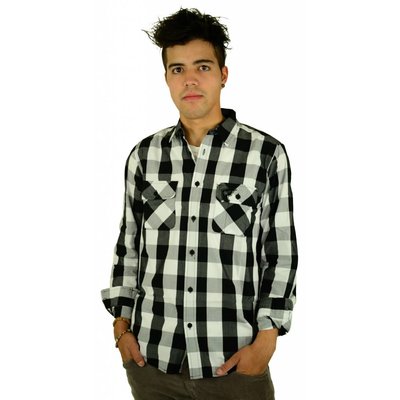 Famous Stars and Straps In Control L/S Woven Shirt Black/White