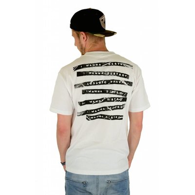 Famous Stars and Straps Label Destroyer T-Shirt White