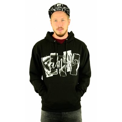 Famous Stars and Straps Family Torn Hoodie Black