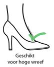 Geschikt voor hoge wreef