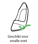 Geschikt voor smalle voet
