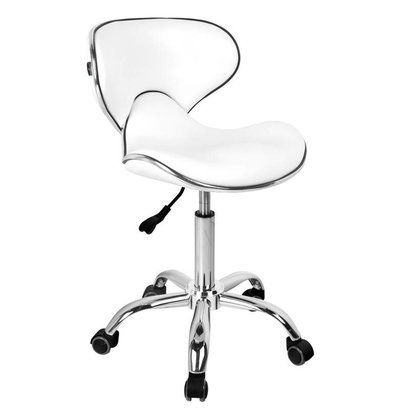 Mega Beauty Shop Kruk met rugleuning - wit