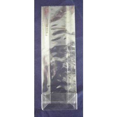 OPP-Blockbodenbeutel, Format: 90 + 50 x 280 mm (B + SF x H), 40 my Stärke, hochtransparent, unbedruckt, mit Siegelnaht