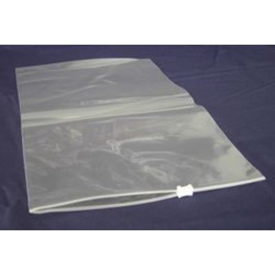 LDPE-Gleitverschlußbeutel, Format: 160 x 220 mm (B x H), 60 my Stärke, transparent, unbedruckt, mit weißem Kunststoffschieber