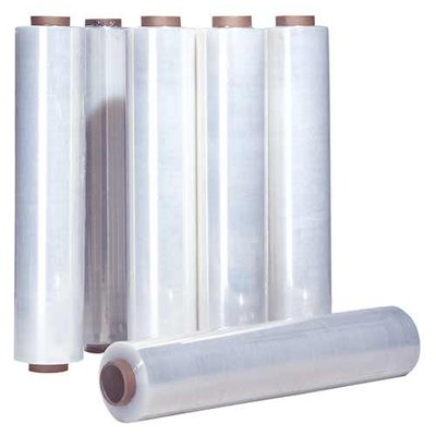 LDPE-Stretchfolie (für Handabroller), 500 mm Breite, 20 my Stärke, 50 mm Kerndurchmesser, 2,9 kg/Rolle, transparent, unbedruckt