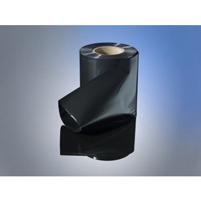 LDPE-Schlauchfolie, 250 mm Breite, 100 my Stärke, 250 lfm. je Rolle, schwarz-opak, unbedruckt