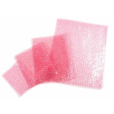 Antistatik Luftpolsterbeutel, 100 x 150 mm, 55 my, rosa-transparent (1 VE = 1.350 St.)