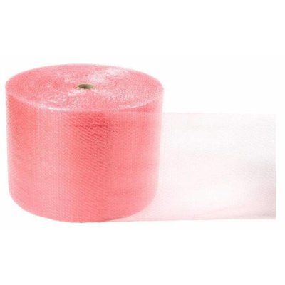 Antistatik Luftpolsterfolie, 750 mm Breite, 150 m Länge, 55 my, rosa-transparent (1 VE = 1 Rolle)