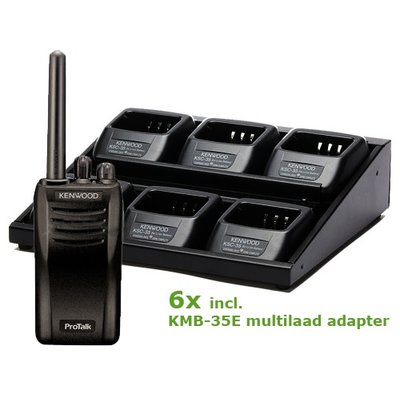 Kenwood TK-3501E protalk portofoonset (6 stuks) incl. multilader
