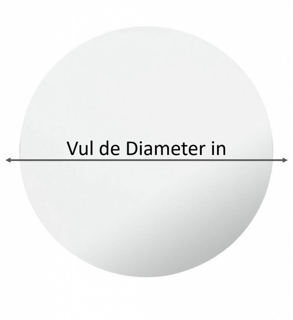 Ronde spiegel zonder kader