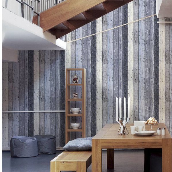 Hout behang van steigerhout tot sloophout - De Behangwinkelier Hout behang van steigerhout tot sloophout - De Behangwinkelier
