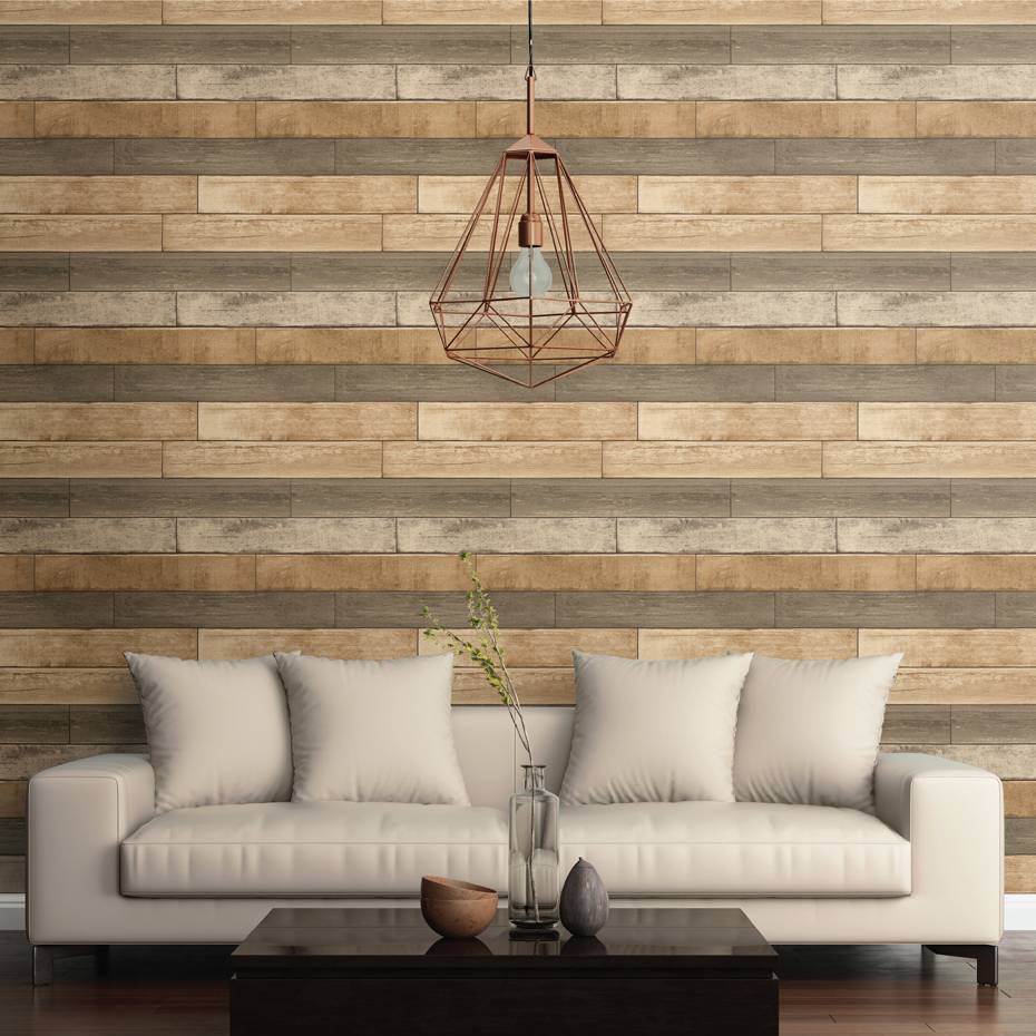 Dutch wallcoverings. reclaimed verweerd hout behang taupe de ...