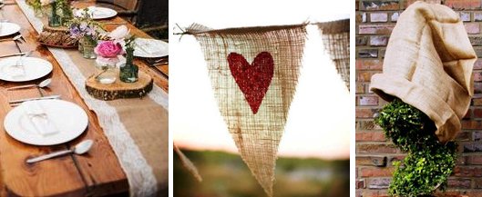 Jute stoffen in de tuin