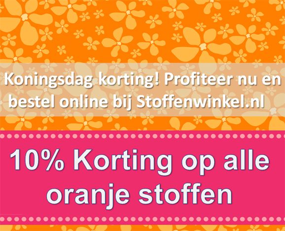 Oranje stoffen Koningsdag
