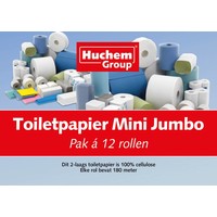 Toiletpapier Mini Jumbo 12 rollen 180m 2 laags