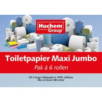Toiletpapier Maxi Jumbo 6 rollen 380m 2 laags