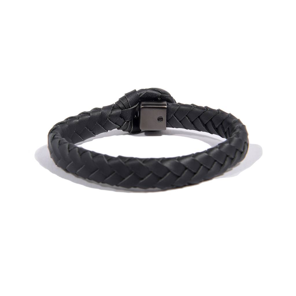 Lock Leather Bracelet Black Gun Metal Tov Amsterdam Info The Lock Leather Bracelet Black Gun Metal