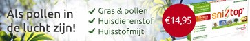 Nieuw: SnizTop®, een 100% natuurlijk middel voor als pollen in de lucht zijn