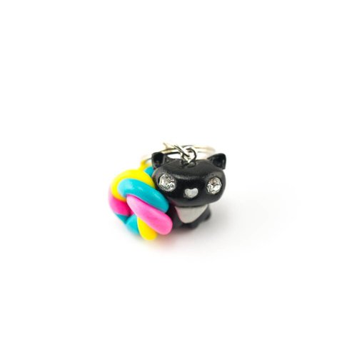 Cute Clay "Rainbow Cat" - Schlüsselanhänger Cute Clay "Rainbow Cat" - Schlüsselanhänger