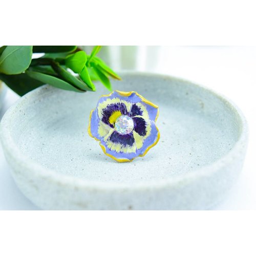 Cute Clay "Pansy" - Ring - Stiefmütterchen Ring Cute Clay "Pansy" - Ring - Stiefmütterchen Ring
