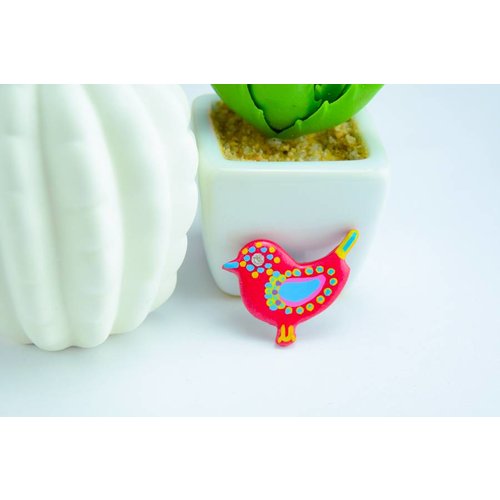 Cute Clay "Dunkelrosa Vogel Nr. 3" - Magnet Cute Clay "Dunkelrosa Vogel Nr. 3" - Magnet