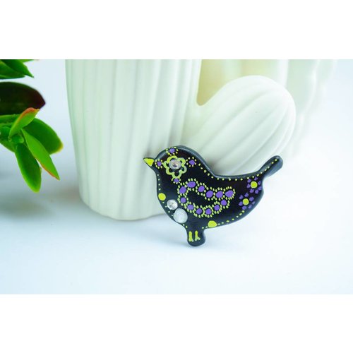 Cute Clay "Black Bird Nr. 2" - Magnet Cute Clay "Black Bird Nr. 2" - Magnet
