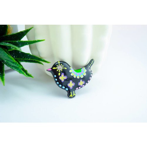 Cute Clay "Black Bird Nr. 3" - Magnet Cute Clay "Black Bird Nr. 3" - Magnet