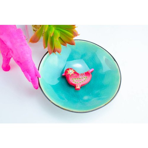 Cute Clay "Dunkelrosa Vogel Nr. 1" - Magnet Cute Clay "Dunkelrosa Vogel Nr. 1" - Magnet