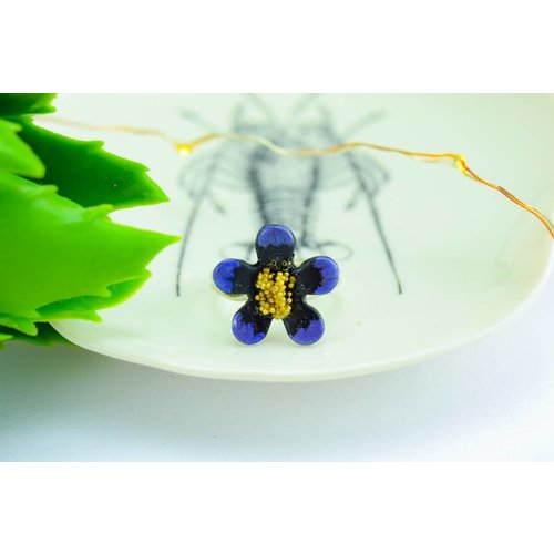 Cute Clay "Purple Flower"-Ring Cute Clay "Purple Flower"-Ring