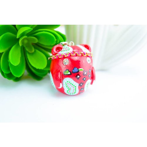 Cute Clay "Hippie Bär mit Engelsrufer" - Schlüsselanhänger Cute Clay "Hippie Bär mit Engelsrufer" - Schlüsselanhänger