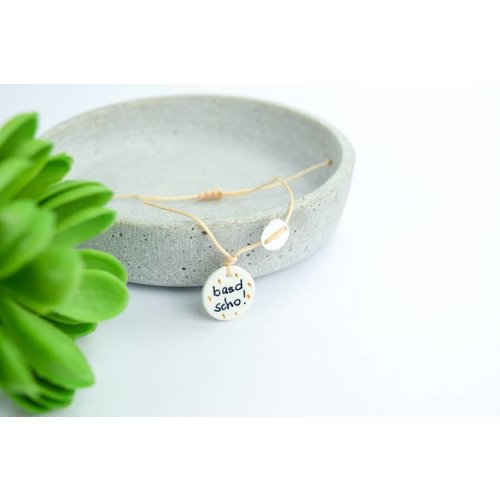 Cute Clay "Basd scho" - Spruch-Armband Cute Clay "Basd scho" - Spruch-Armband