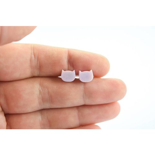Cute Clay "Katzen pink holo" - Ohrstecker Cute Clay "Katzen pink holo" - Ohrstecker