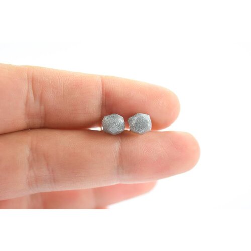 Cute Clay "Rock dark grey holo" - Ohrstecker Cute Clay "Rock dark grey holo" - Ohrstecker