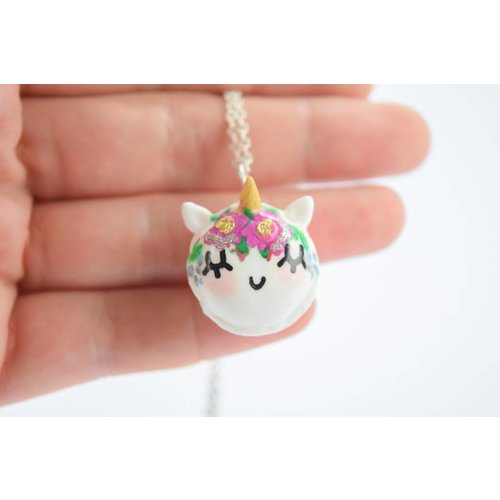 Cute Clay "Unicorn-Macaron" - Kette Cute Clay "Unicorn-Macaron" - Kette