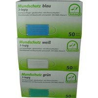 Mondkapjes met oorbandjes kl.2 met neusbeugel - 3 laags latexvrij - 50 stuks