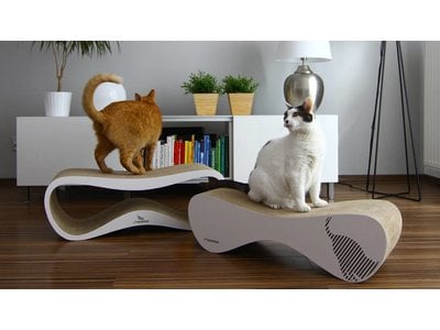Design Krabmeubel in Wit, Grijs, Bruin en Zwart