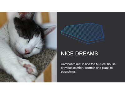 myKotty Mia Trendy Kartonnen Kattenhuisje incl. Krabmat