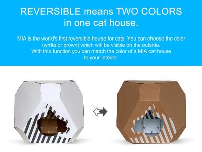 myKotty Mia Trendy Kartonnen Kattenhuisje incl. Krabmat