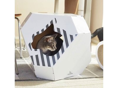 myKotty Mia Trendy Kartonnen Kattenhuisje incl. Krabmat