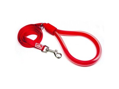 Comfortabele Hondenriem met Gel Handvat in Blauw, Roze en Rood