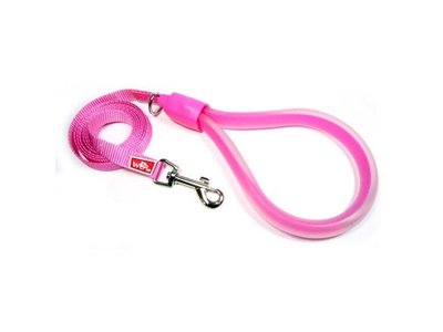 Comfortabele Hondenriem met Gel Handvat in Blauw, Roze en Rood