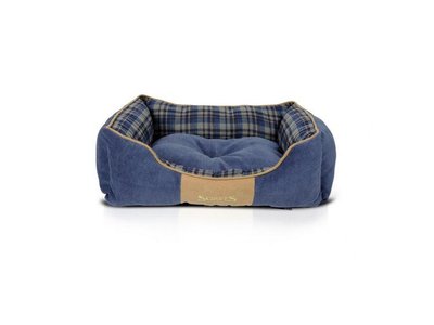 Stevige Highland Hondenmand in Blauw en Rood