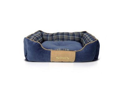 Stevige Highland Hondenmand in Blauw en Rood