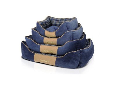Stevige Highland Hondenmand in Blauw en Rood