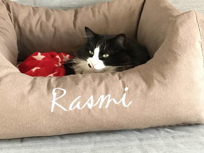 Kattenmand met de naam van je eigen Kat!