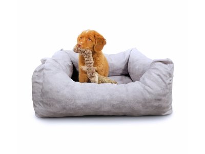 Rebel Petz Box Grijze Hondenmand in Licht Grijs
